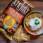 Chipotle Bean Dip with Cilantro Lime Cream cropped via mindfulmomma.com